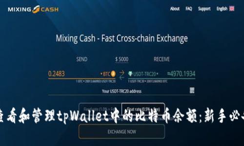如何查看和管理tpWallet中的比特币余额：新手必备指南